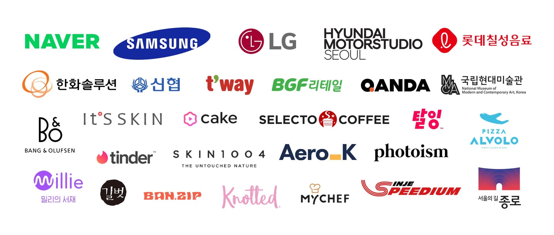 SCAN 산학협력 기업 로고: NAVER, BGF리테일, SAMSUNG, LG 등 24개